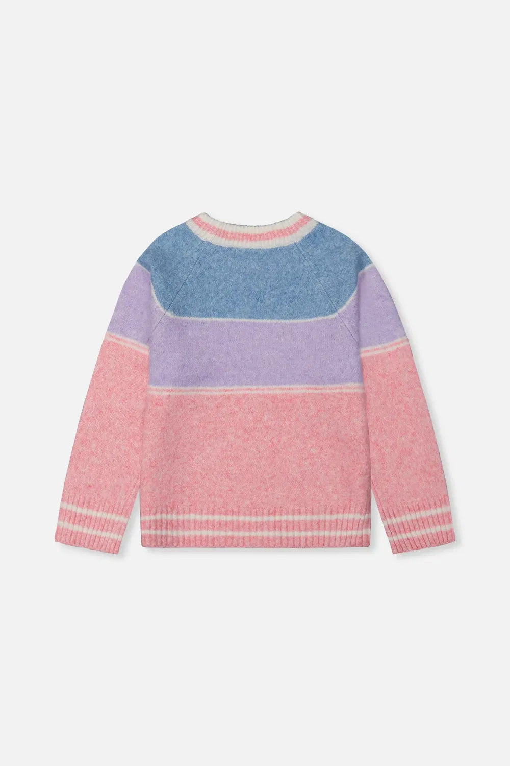 Детский свитер с жаккардовым принтом Ski Jacquard Deux par Deux, Light Blue And Light Pink — фото 2