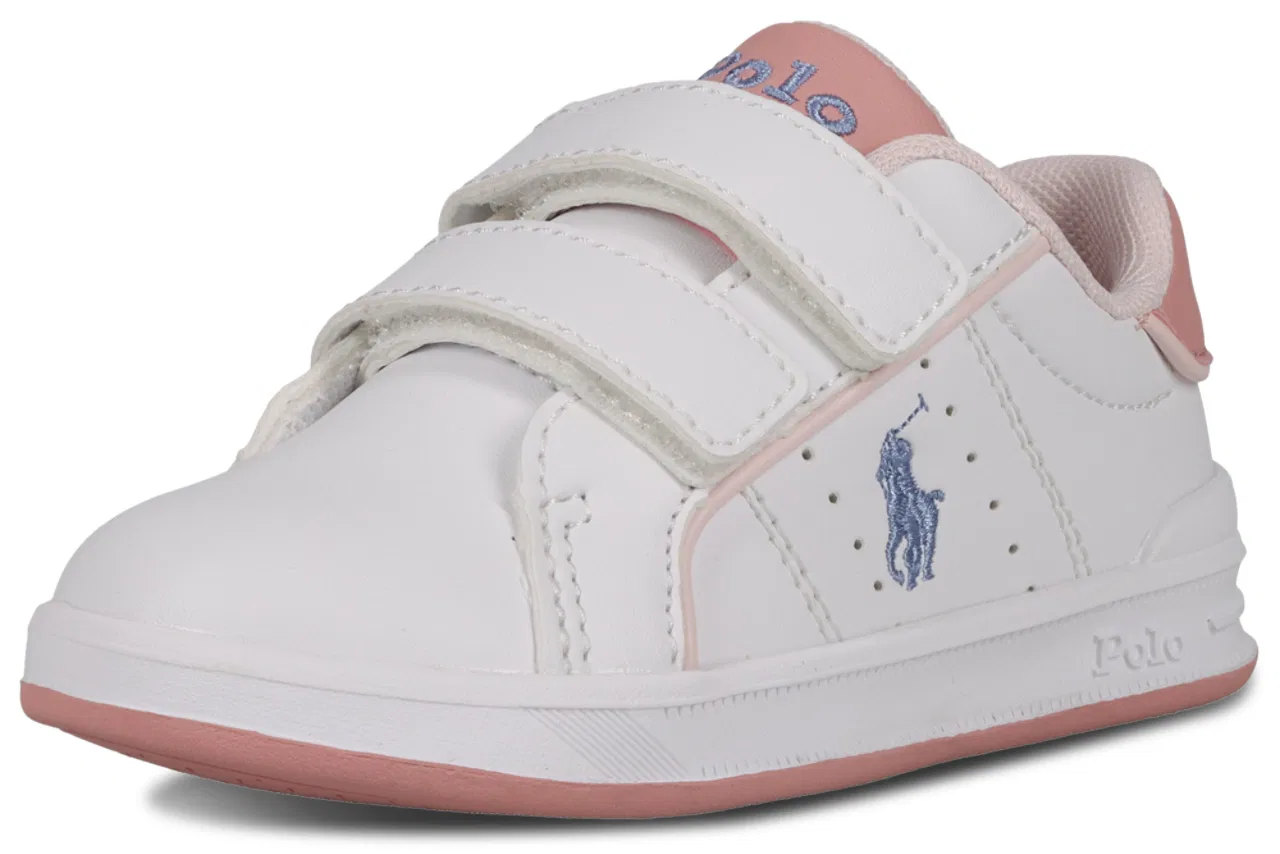 Кеды для девочек Heritage Court III Graphic Polo, цвет Hint Of Pink/White/Pink — фото 2