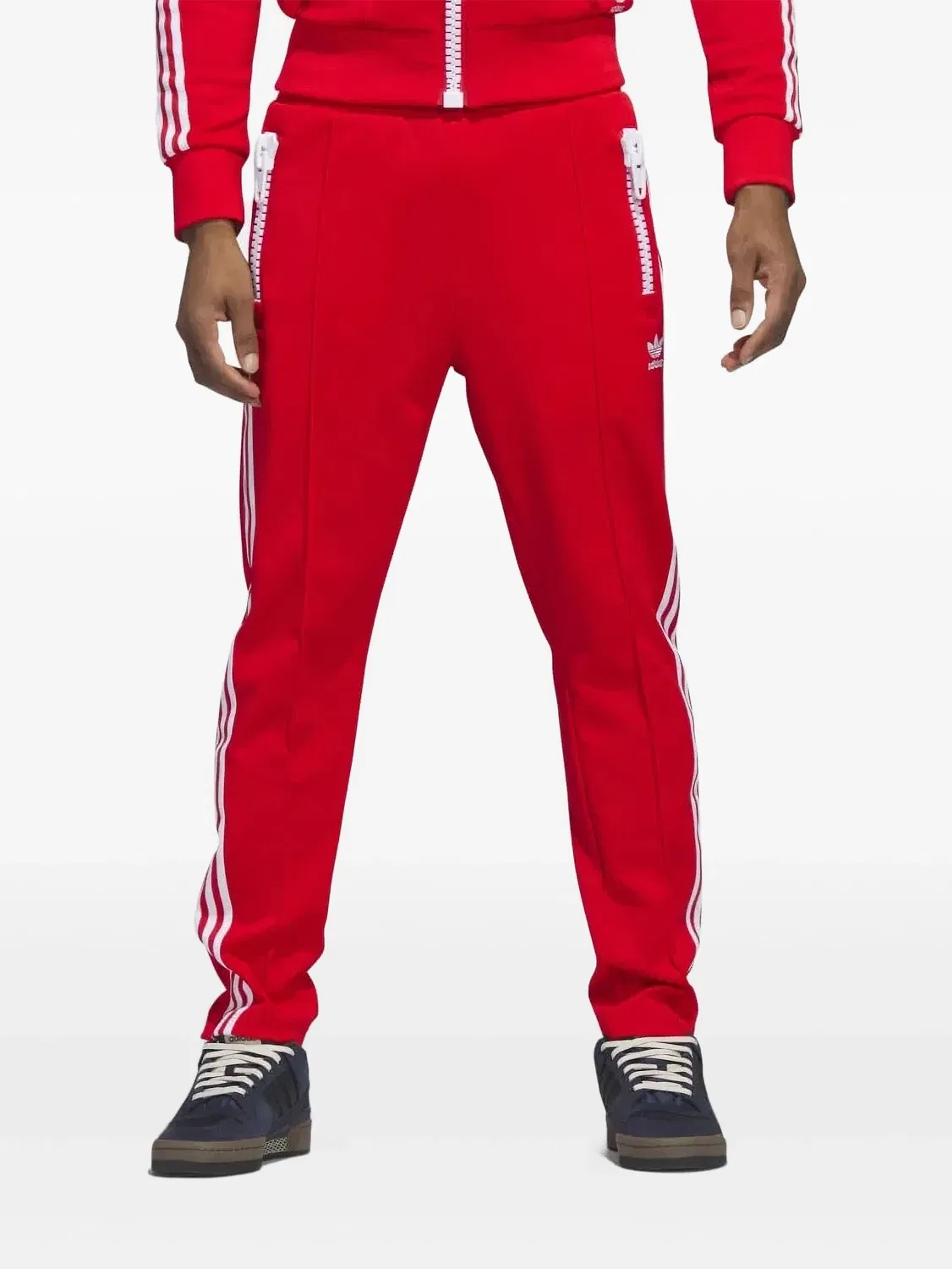 Спортивные брюки Big Zip из коллаборации с Jeremy Scott Adidas, красный — фото 3