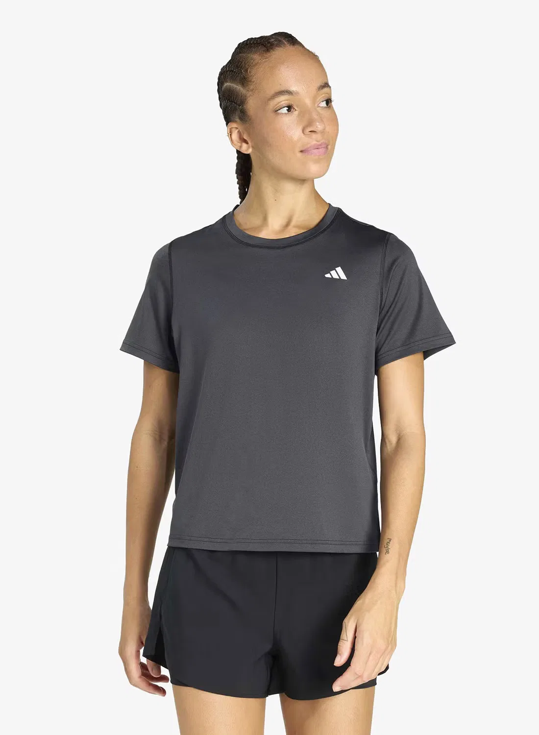 Футболка с круглым вымрезом Adidas, черная