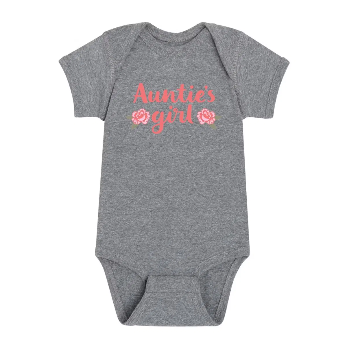 Боди-комбинезон с принтом Auntie's Girl Instant Message, Athletic Heather