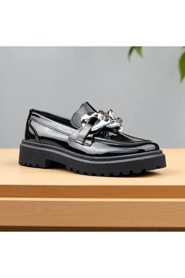 Детские туфли для девочек классические Jojo Kids, Black Patent Leather 3 — фото 3