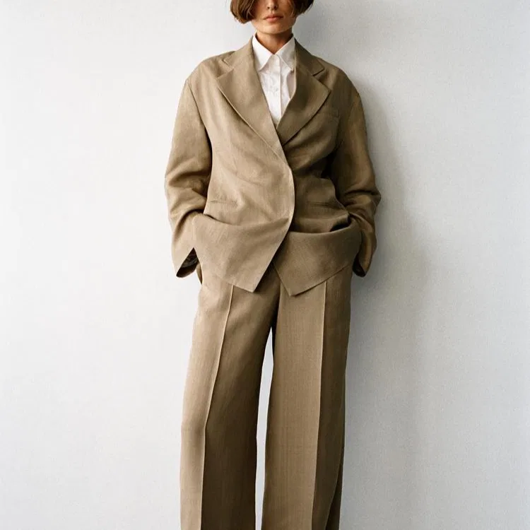 Женский деловой костюм ZW Series ZARA, Red Brown — фото 4