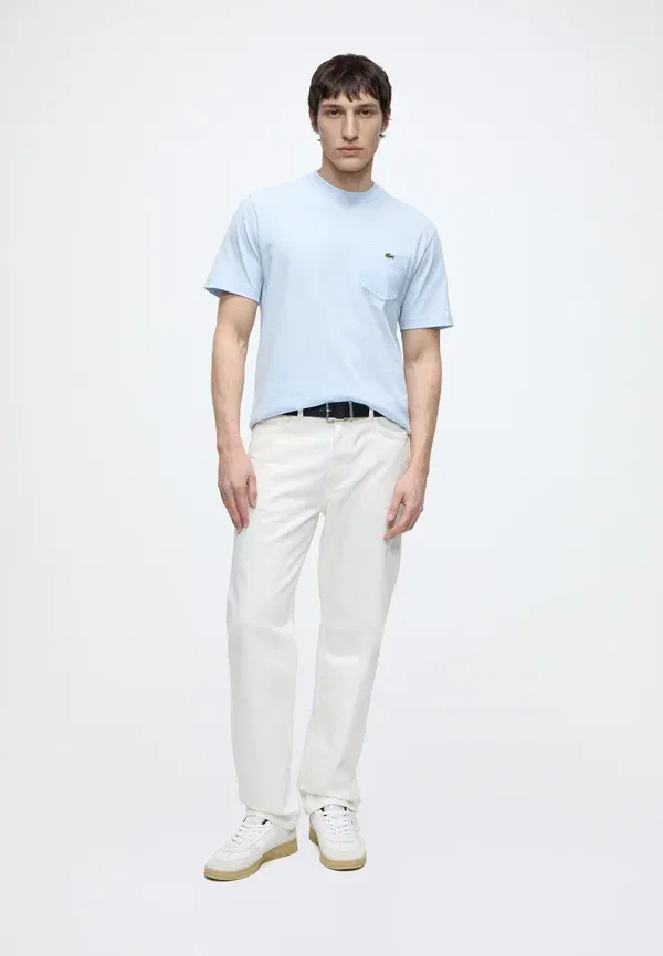 Футболка Lacoste хлопок джерси с вышивкой однотонная — фото 2