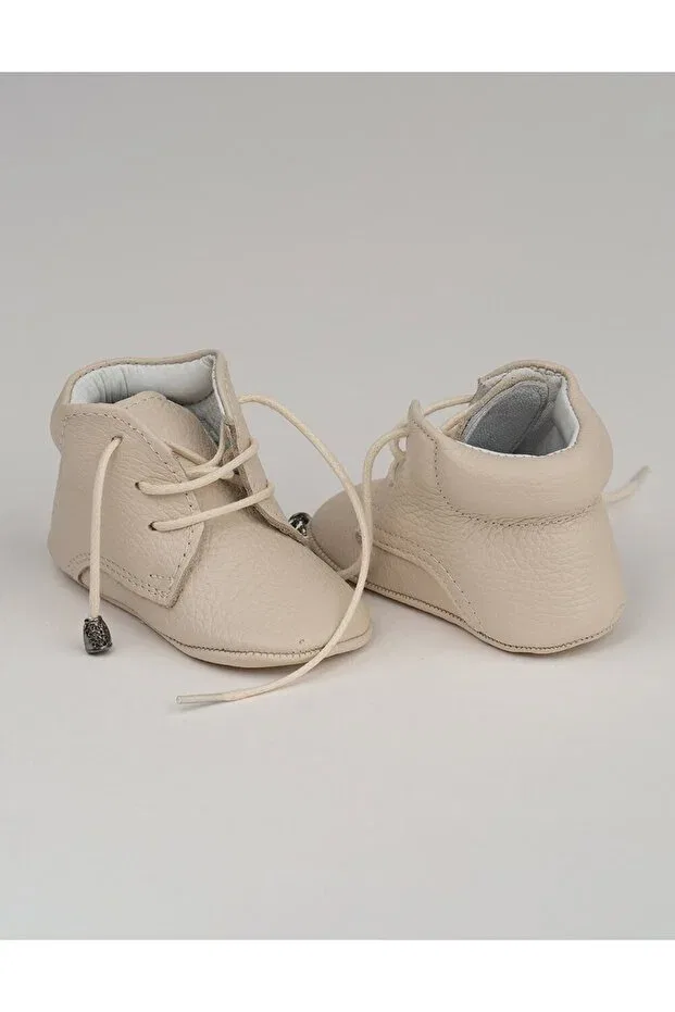 Детские ботинки для мальчиков из натуральной кожи Leo Lace-Up Beybium, Nude Color — фото 4