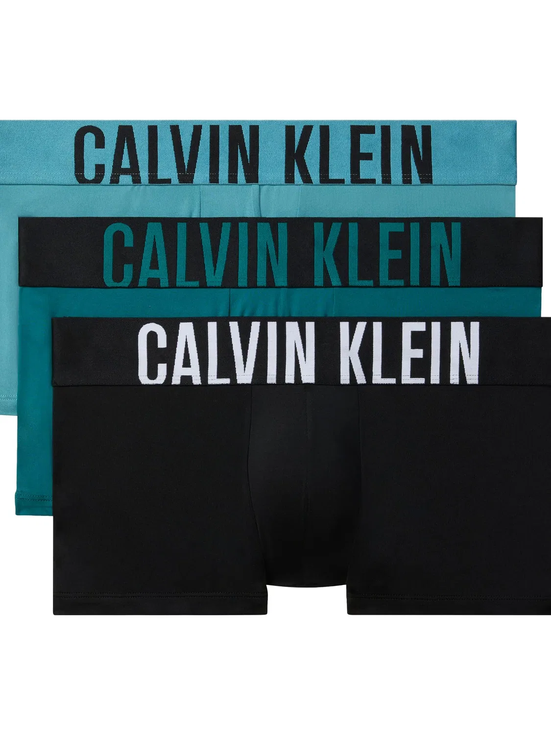 Мужские боксеры из 3 штук Calvin Klein, Aqua Bar, Black, Blue Brisk