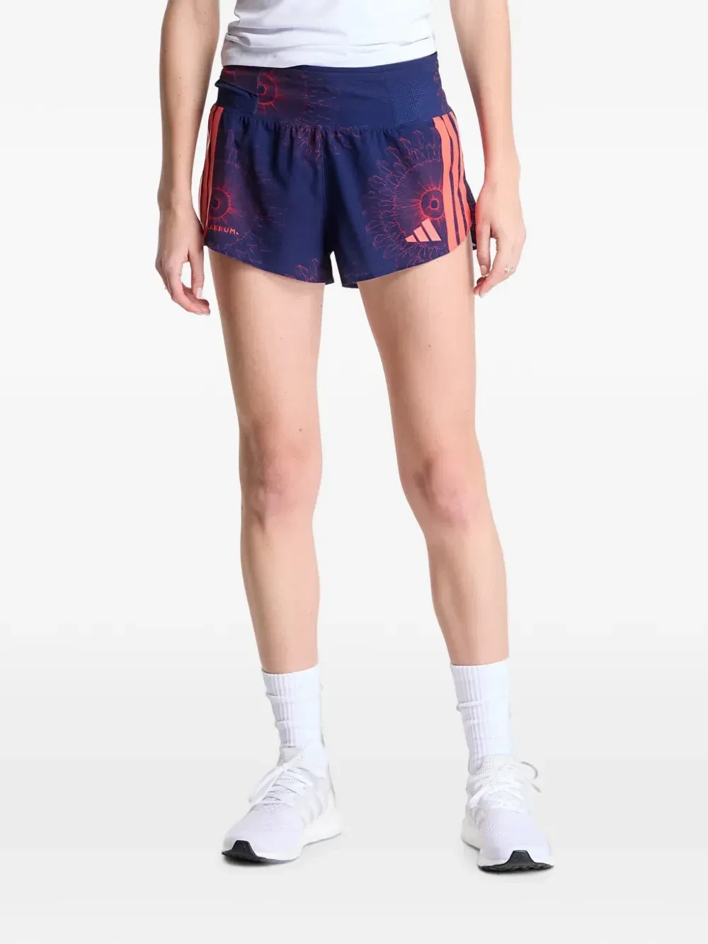 Шорты Adizero Labrum с цветочным принтом Adidas, синий — фото 2