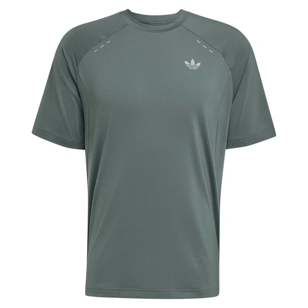 Мужская футболка с коротким рукавом Tech Trefoil Essentials Adidas Originals, Grey — фото 3
