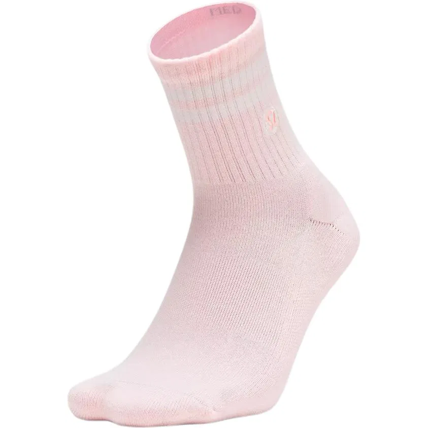 Детские носки с полосками Essential TerryToe Unisex Daily Quarter Stripe Crew Socks Lululemon, Pearl Powder White