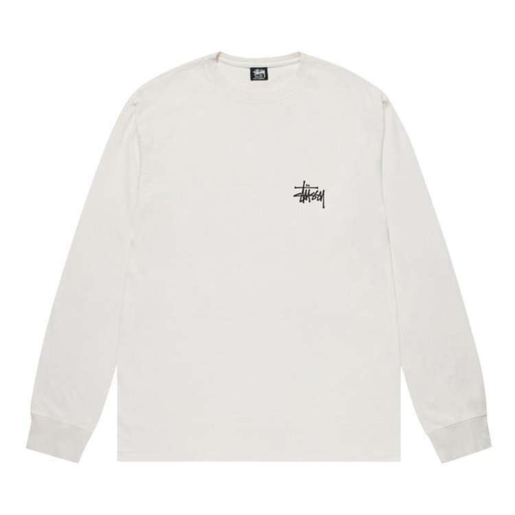 

Лонгслив Stussy Basic Pigment Dyed Long-Sleeve Tee 'Natural', белый