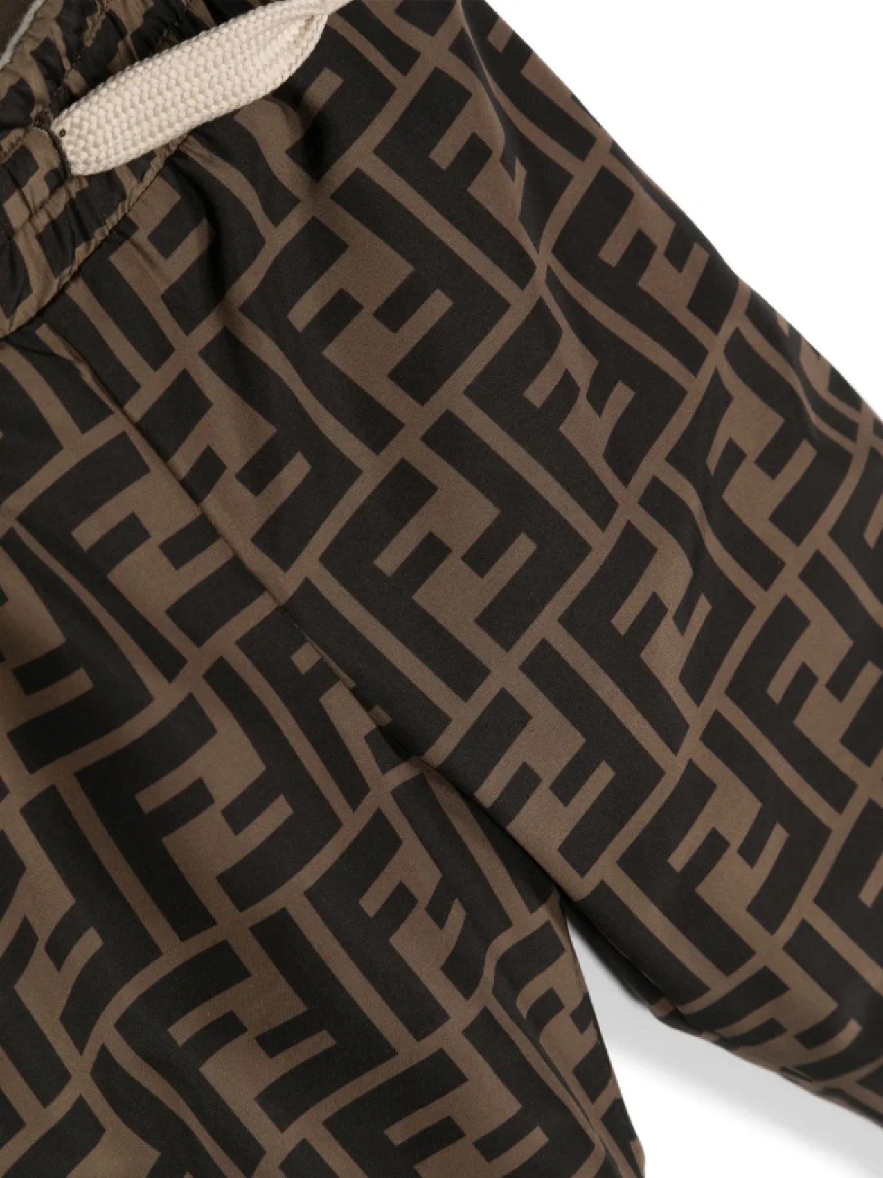 Двусторонние спортивные брюки Fendi Kids, зеленый — фото 3