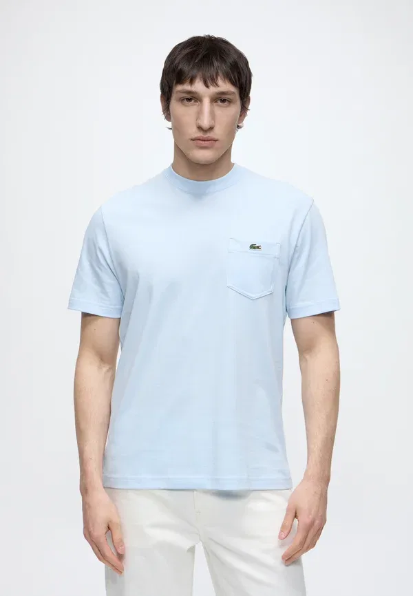 Футболка Lacoste хлопок джерси с вышивкой однотонная
