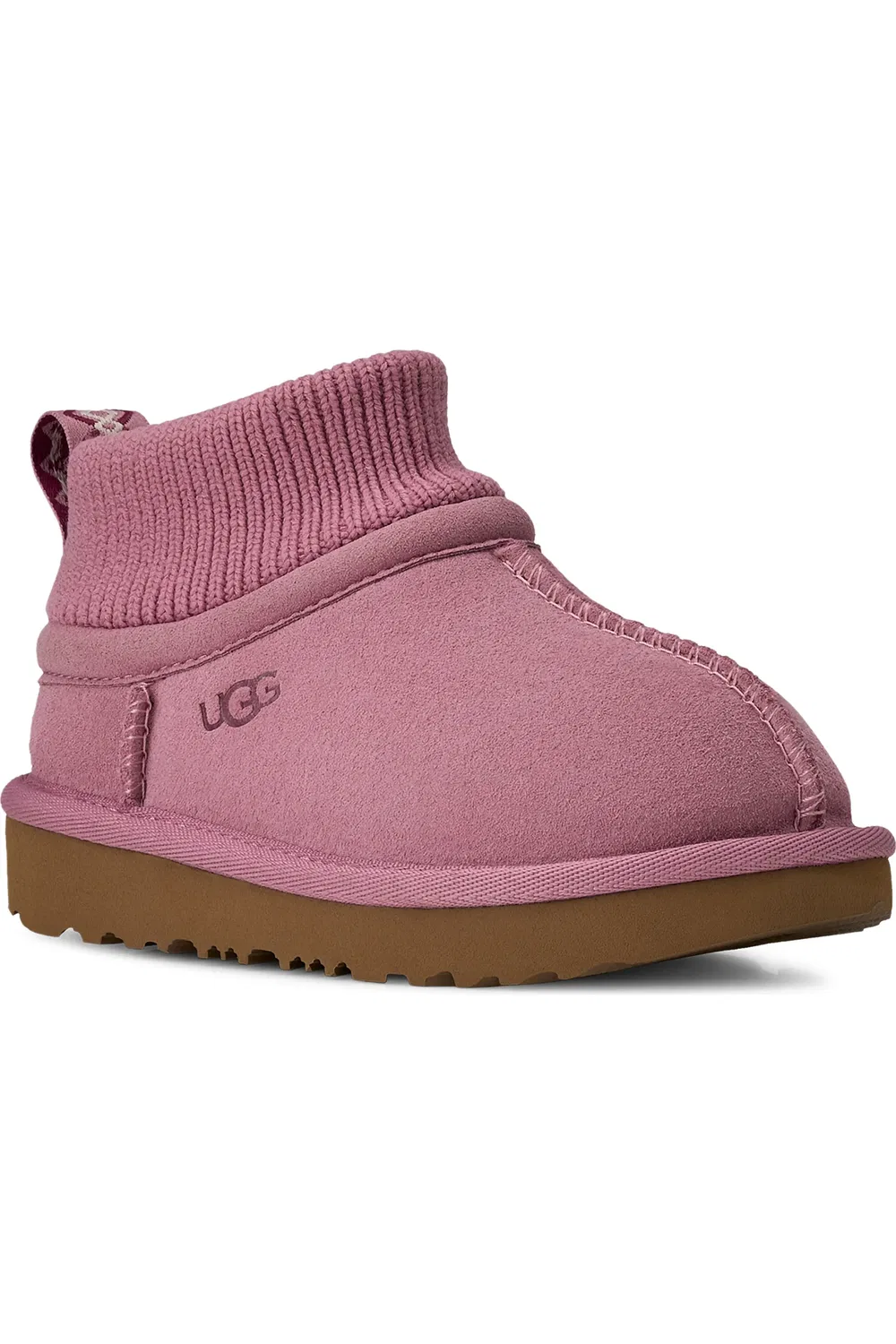 Ботинки детские с манжетой из стрейч-трикотажа Classic Ultra Stretch Cuff UGG, Dusty Orchid