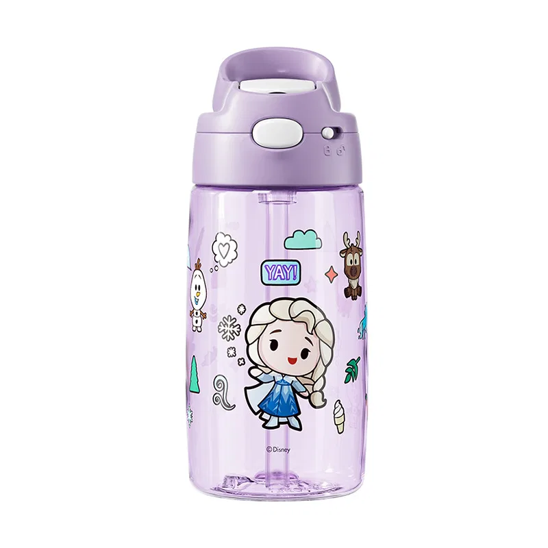 Детская кружка с трубочкой 450 мл Disney Frozen-Straw Cup, Blue