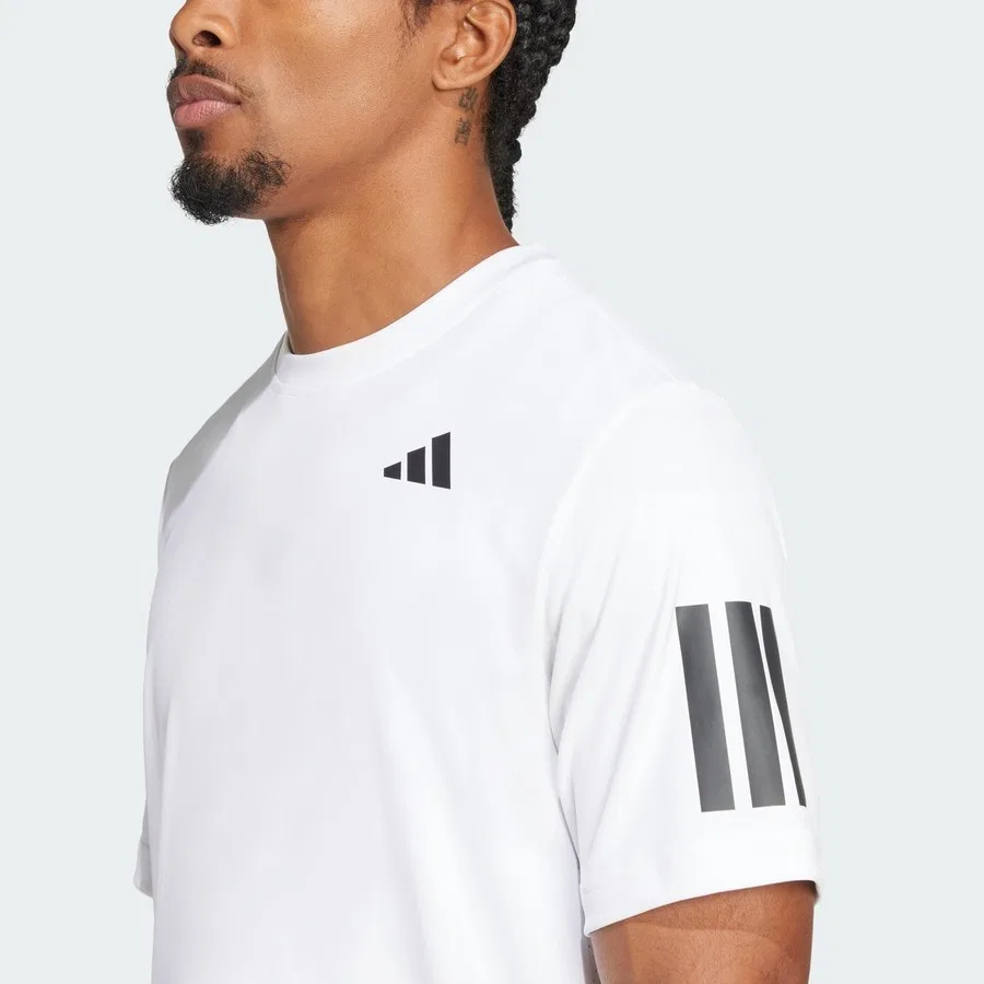 Футболка с коротким рукавом Club Tennis Climacool 3-Stripes adidas, Белый — фото 4