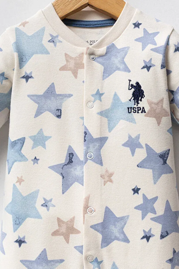 Детский комбинезон для мальчиков с длинным рукавом Basics U.S. Polo Assn., Nude Color — фото 2
