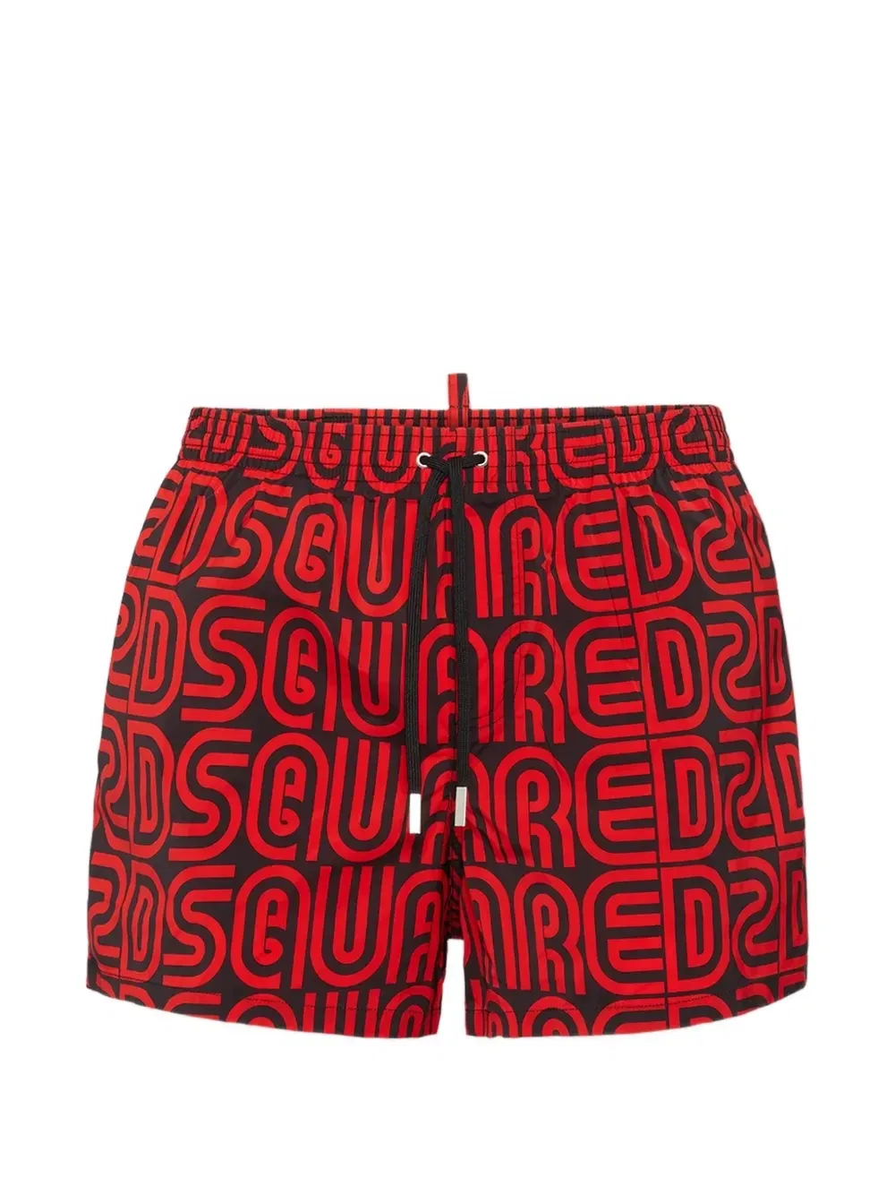 Плавки-боксеры миди с логотипами по всей поверхности Dsquared2, черный