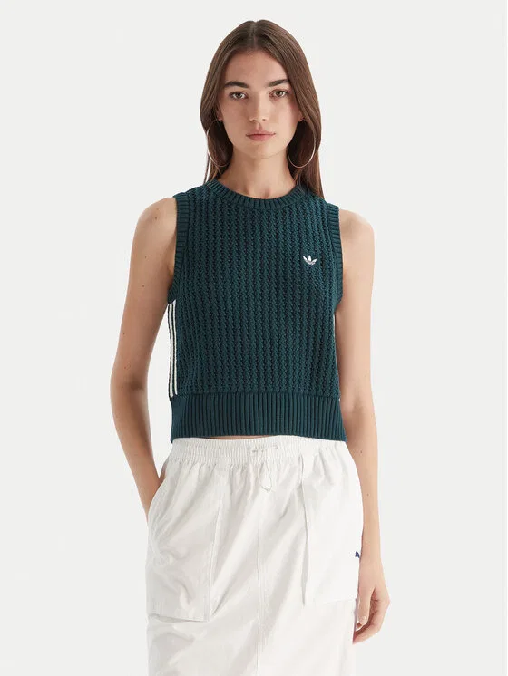 Топ regular fit adicolor Adidas, зеленый