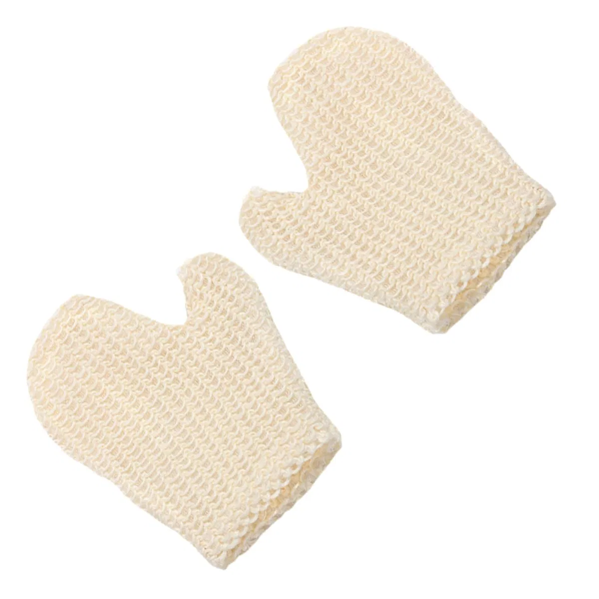 Пилинг-рукавицы для тела из сизаля, UKCOCO, 2 шт, 20,5x16 см, Beige