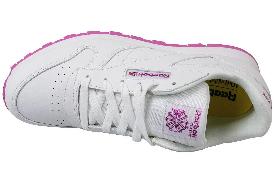 Детские кроссовки из натуральной кожи Reebok Classic Leather, Weiß — фото 3