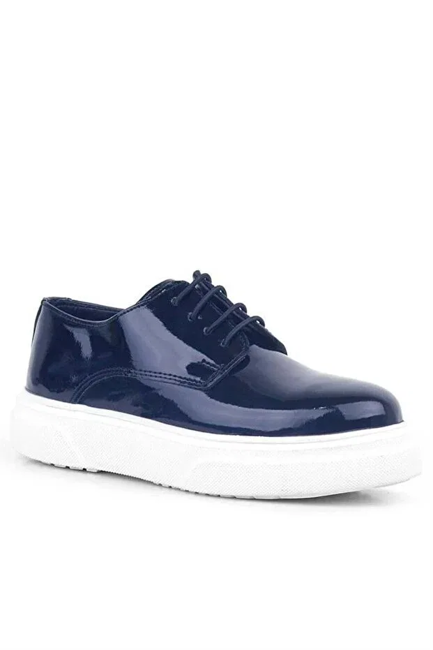 Детские классические туфли для мальчиков дерби из экокожи Rakerplus, Navy Blue — фото 3