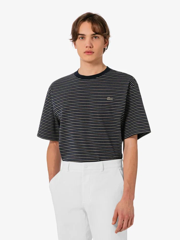 Футболка с полосками LACOSTE, Navy — фото 4