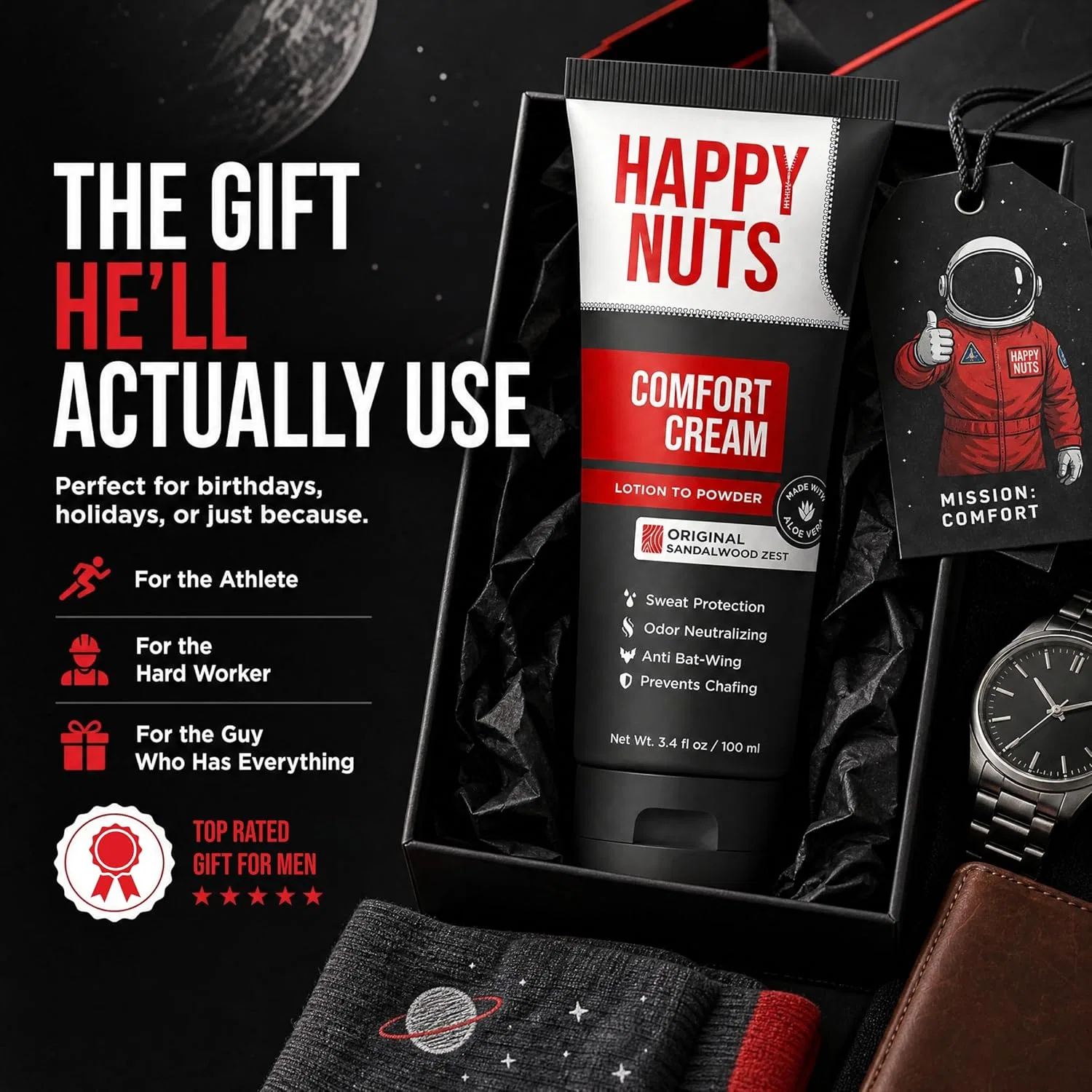 Крем-дезодорант Comfort Cream Deodorant для мужчин HAPPY NUTS, 96.4 г, 100 мл — фото 3