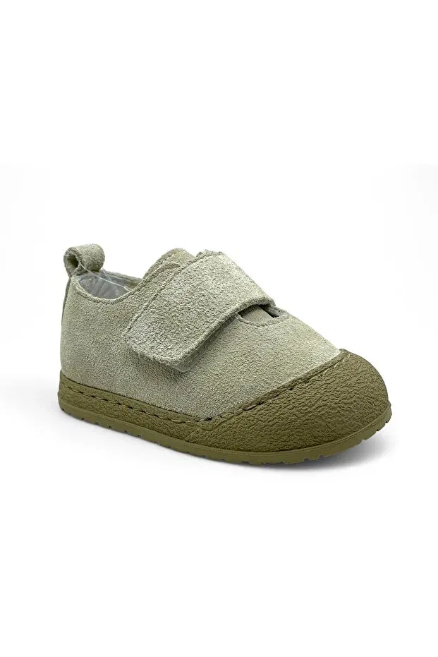 Детские повседневные туфли на плоской подошве из натуральной кожи Happy Walk, Beige — фото 3