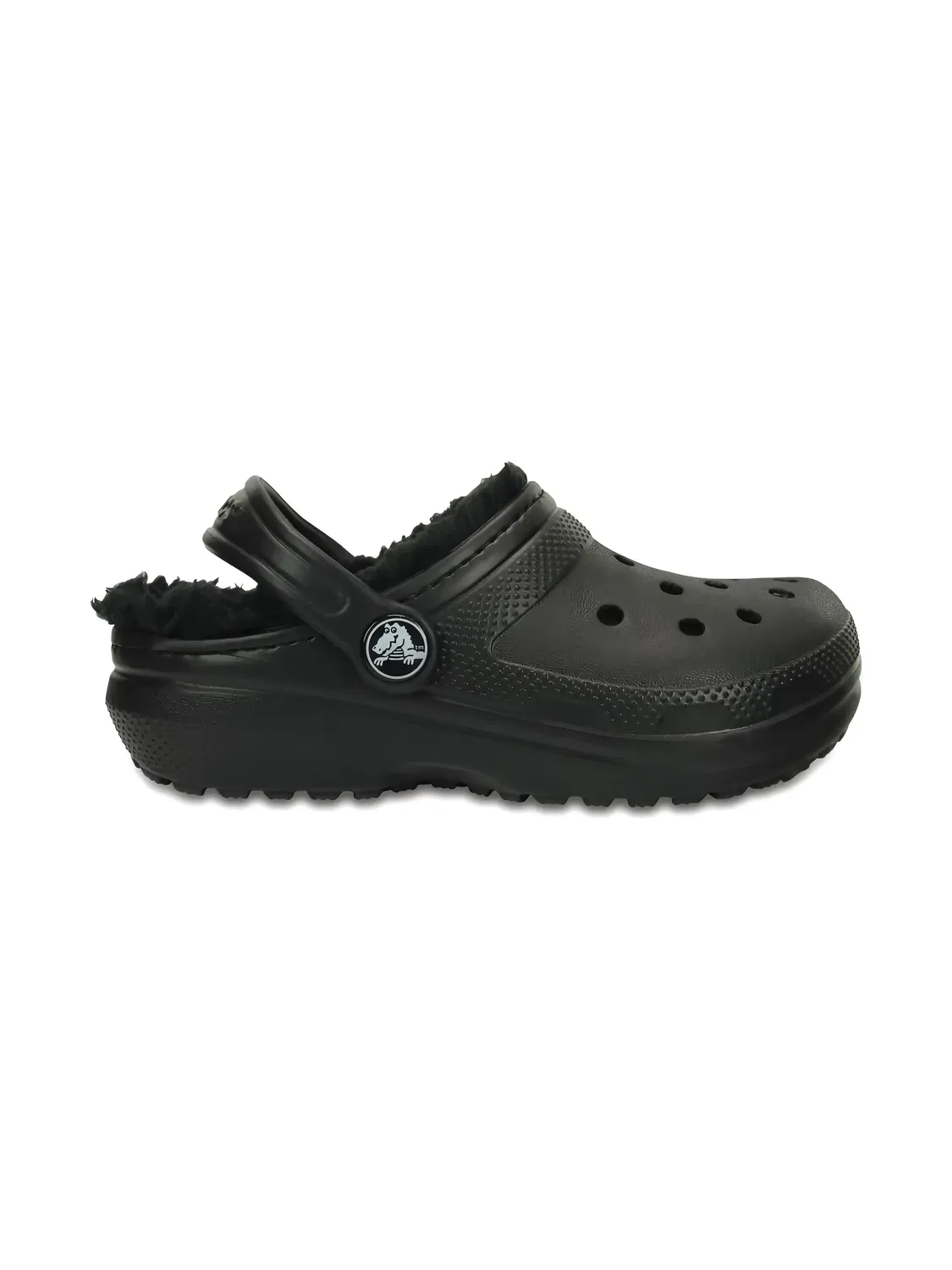 Класические сабо с подкладкой в черном цвете Crocs, черный