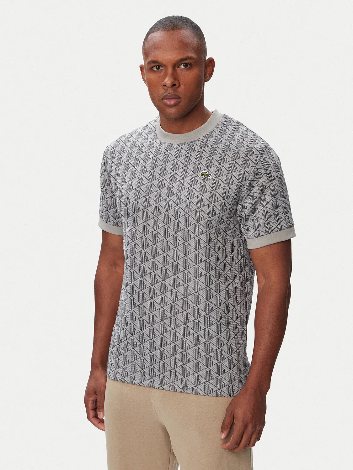 Мужская футболка стандартного кроя Lacoste, серый