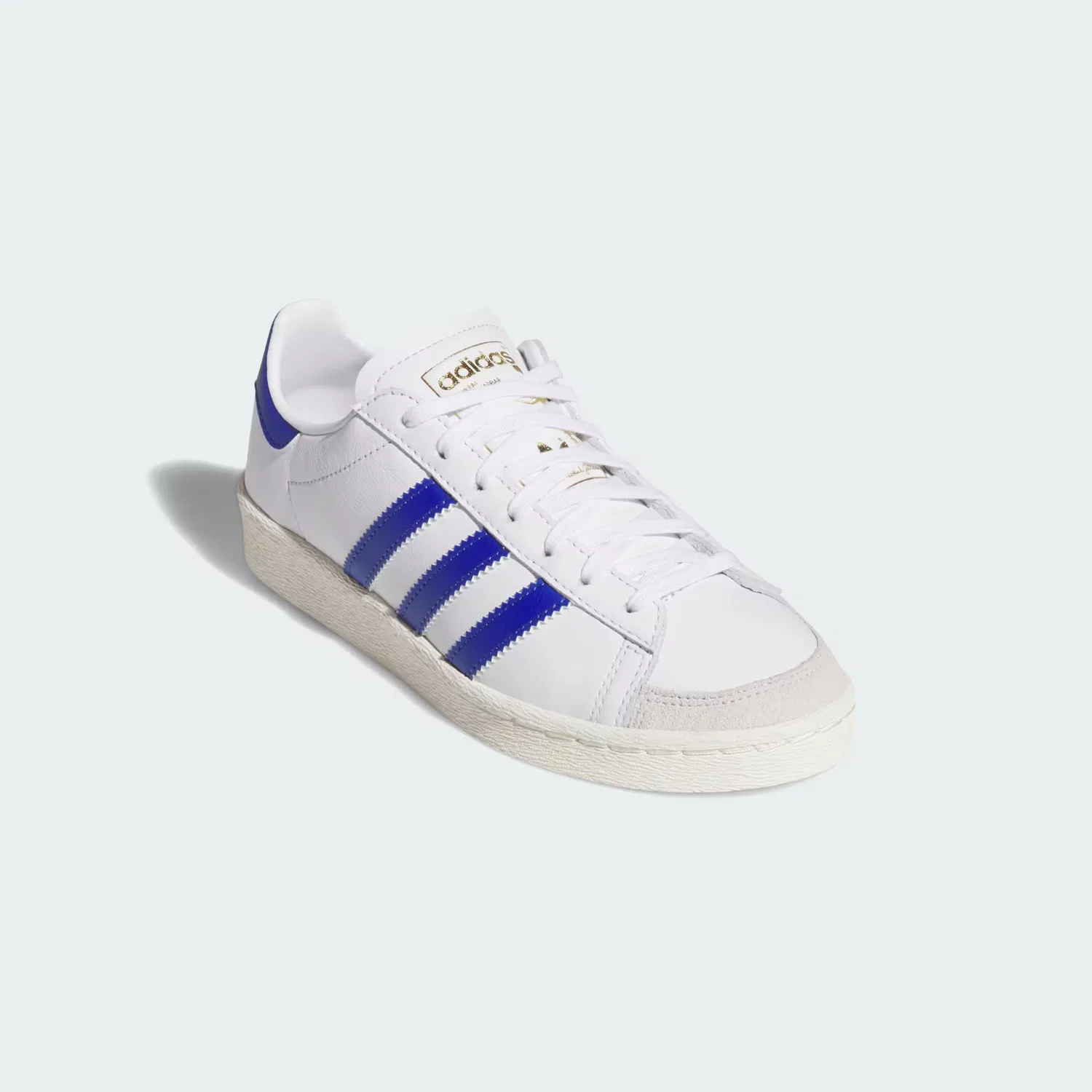 Детские кроссовки из мягкой кожи Jabbar Lo Adidas Originals, белый/королевский синий/айвори — фото 4
