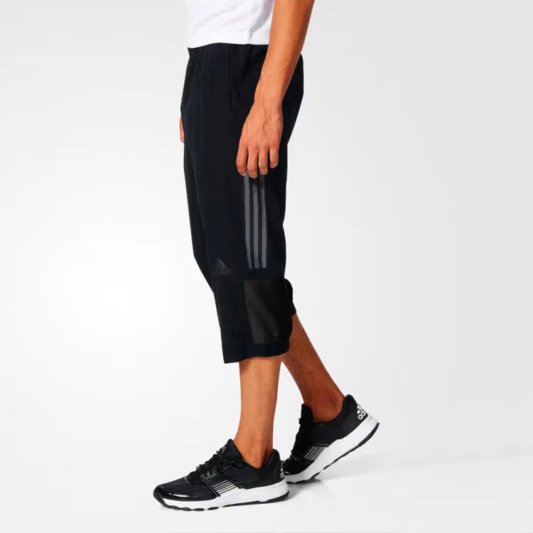 Брюки спортивные укороченные Adidas, черный — фото 3