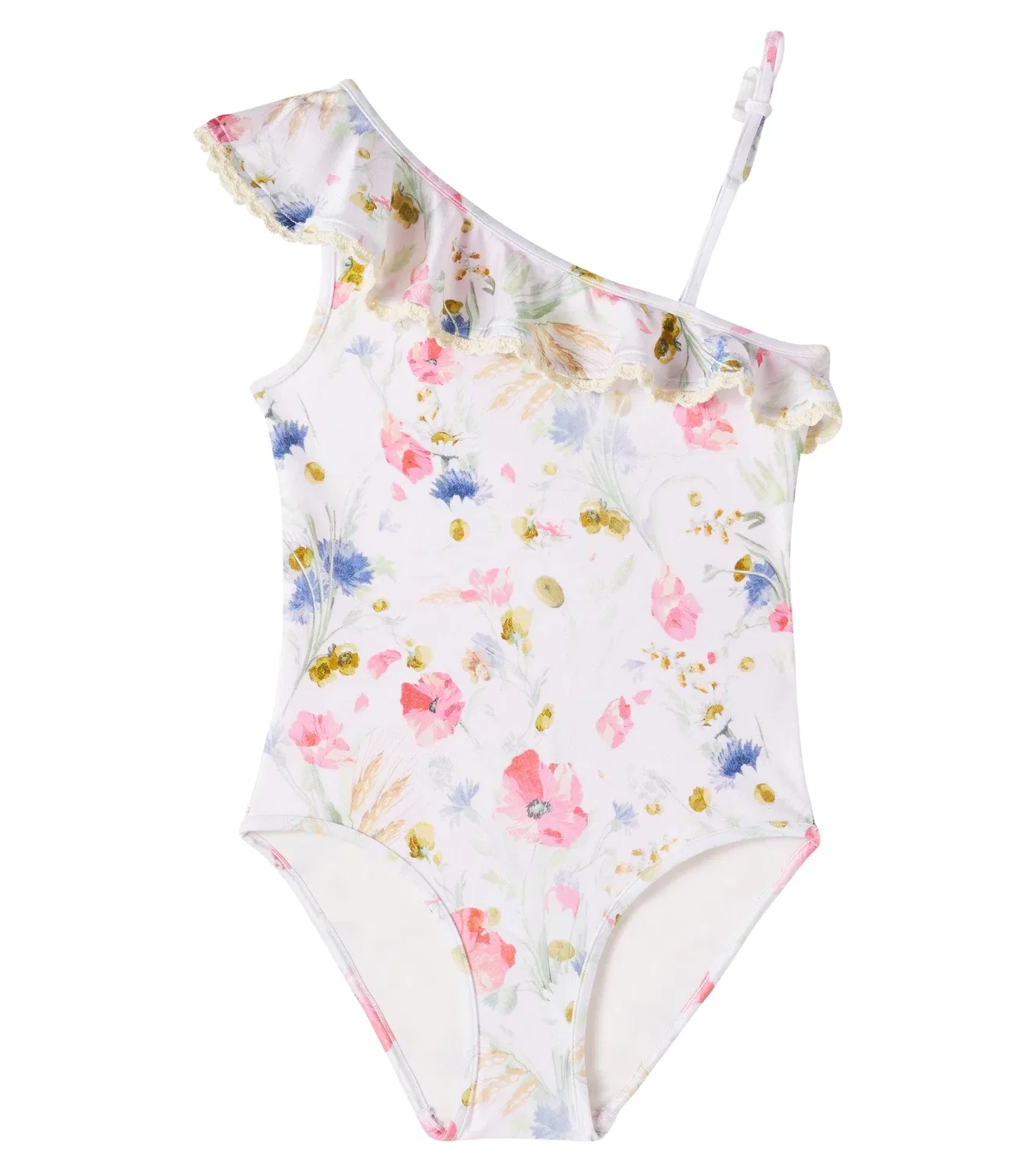 Раздельный купальник с цветочным принтом Lucky Zimmermann Kids, белый