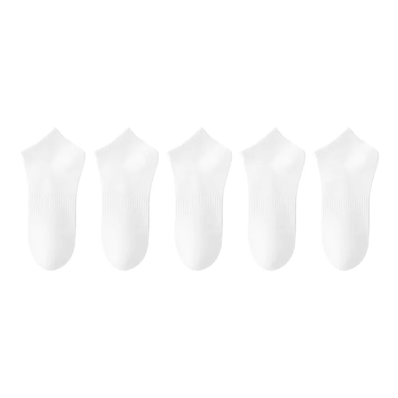 Детские носки-следы хлопковые набор из 5 пар Cotton Gene, White