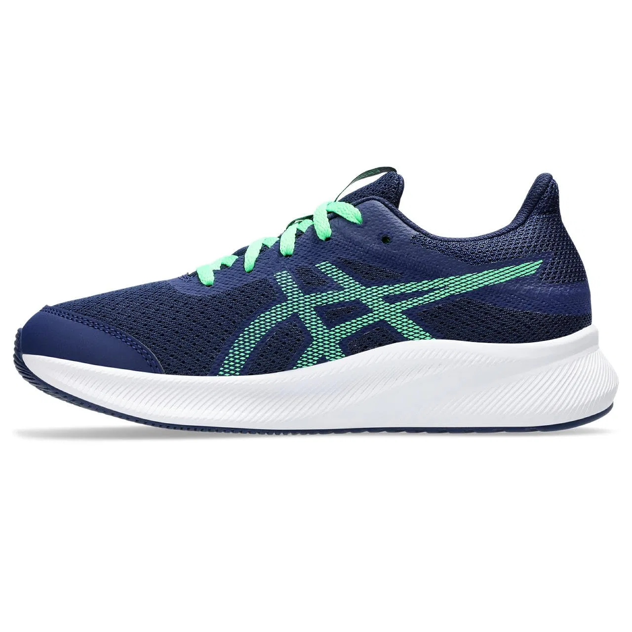 Детские кроссовки для девочек с амортизацией Patriot 13 Gs ASICS, Blue Expanse New Leaf — фото 4