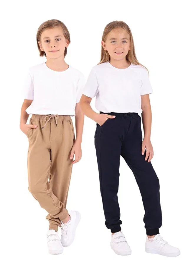 Детские спортивные штаны для мальчиков хлопковые Basics Rekormoda, Beige — фото 2