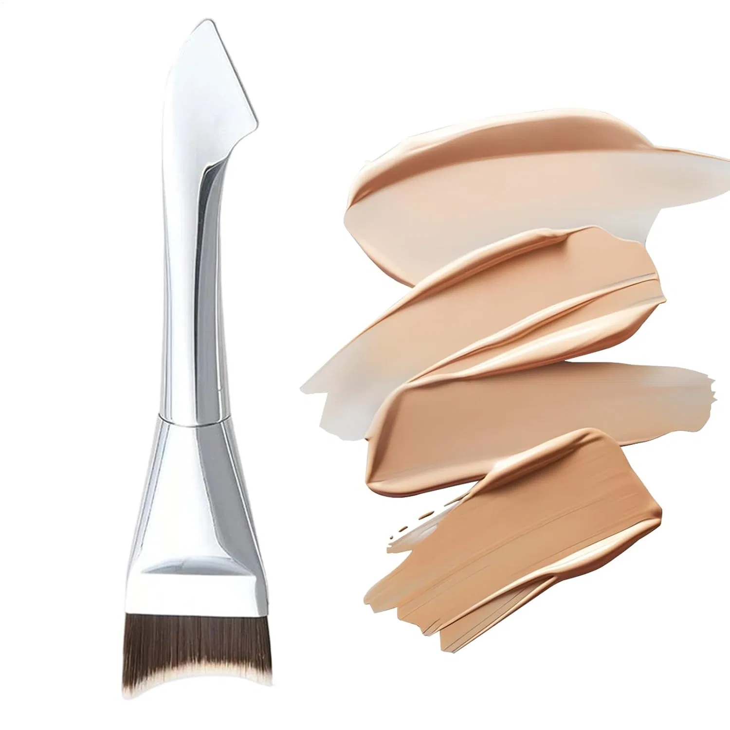 Кисть для тонального крема, плоская, ультратонкая, Generic, 16,3 см, G1136 Double-head Foundation Brush