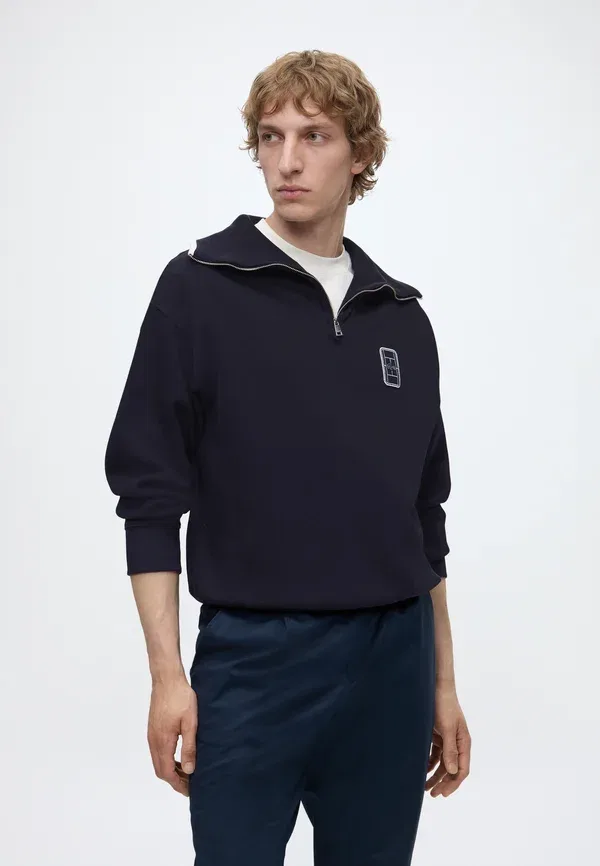 Толстовка Lacoste темно-синяя — фото 4