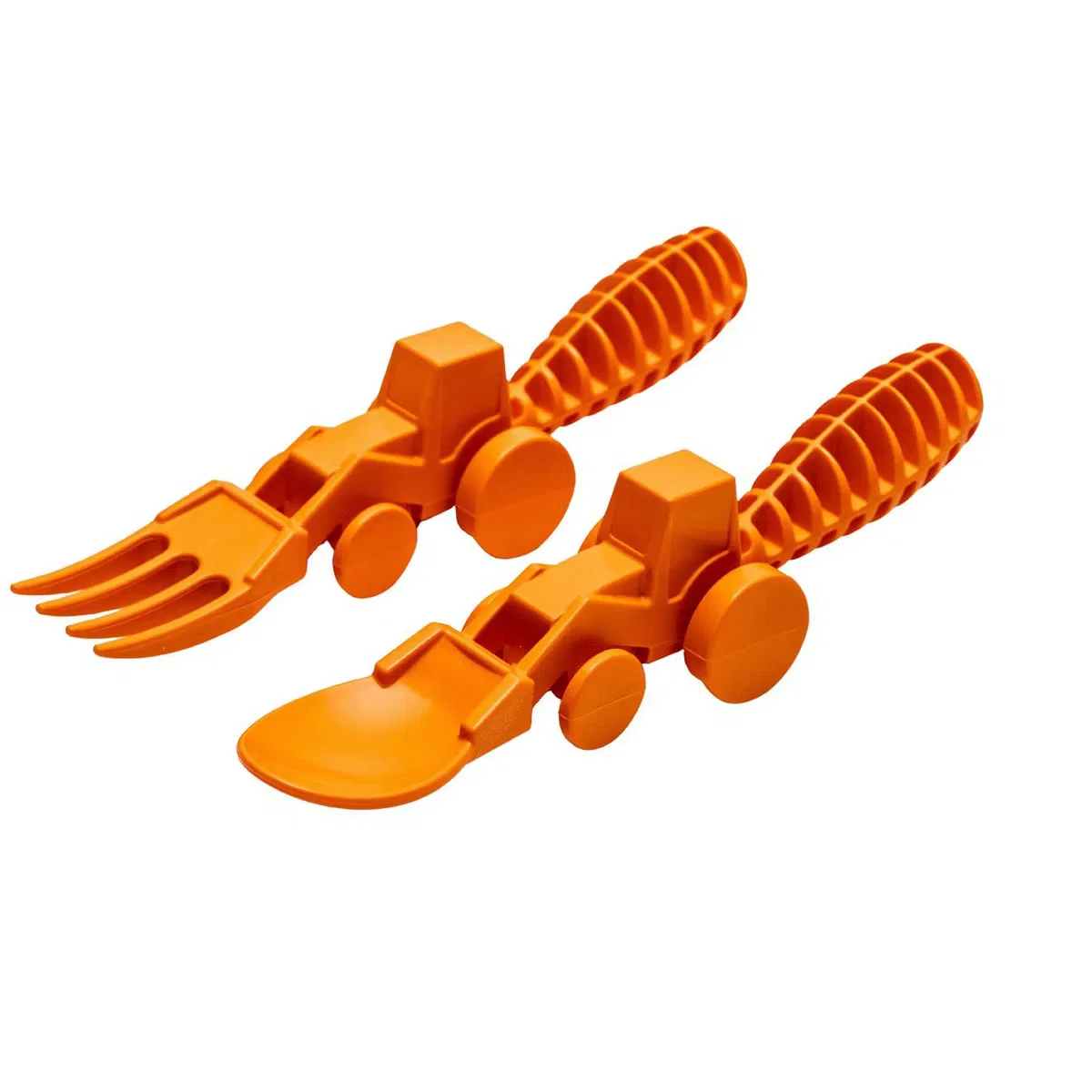 Детский набор столовых приборов с трактором 2 предмета Tractor Constructive Eating, Orange
