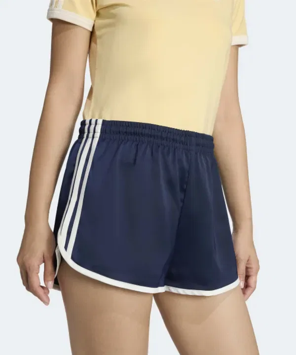 Шорты спортивные 3-полосные Sprinters, Adidas, ночной индиго, белый — фото 4
