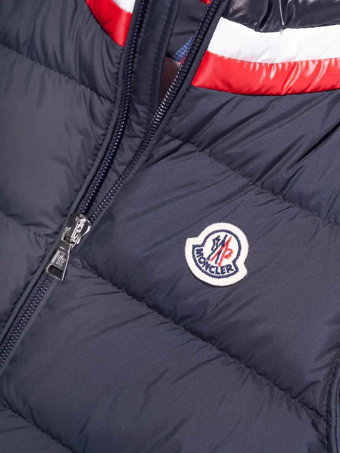 MONCLER GENIUS Жилет с логотипом в темно-синем цвете — фото 3