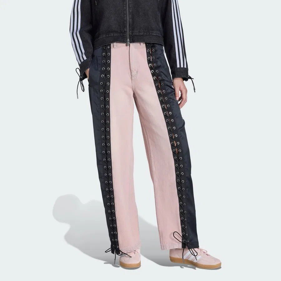 Женские джинсовые брюки с шнуровкой Originals KS1810 adidas, Розовый