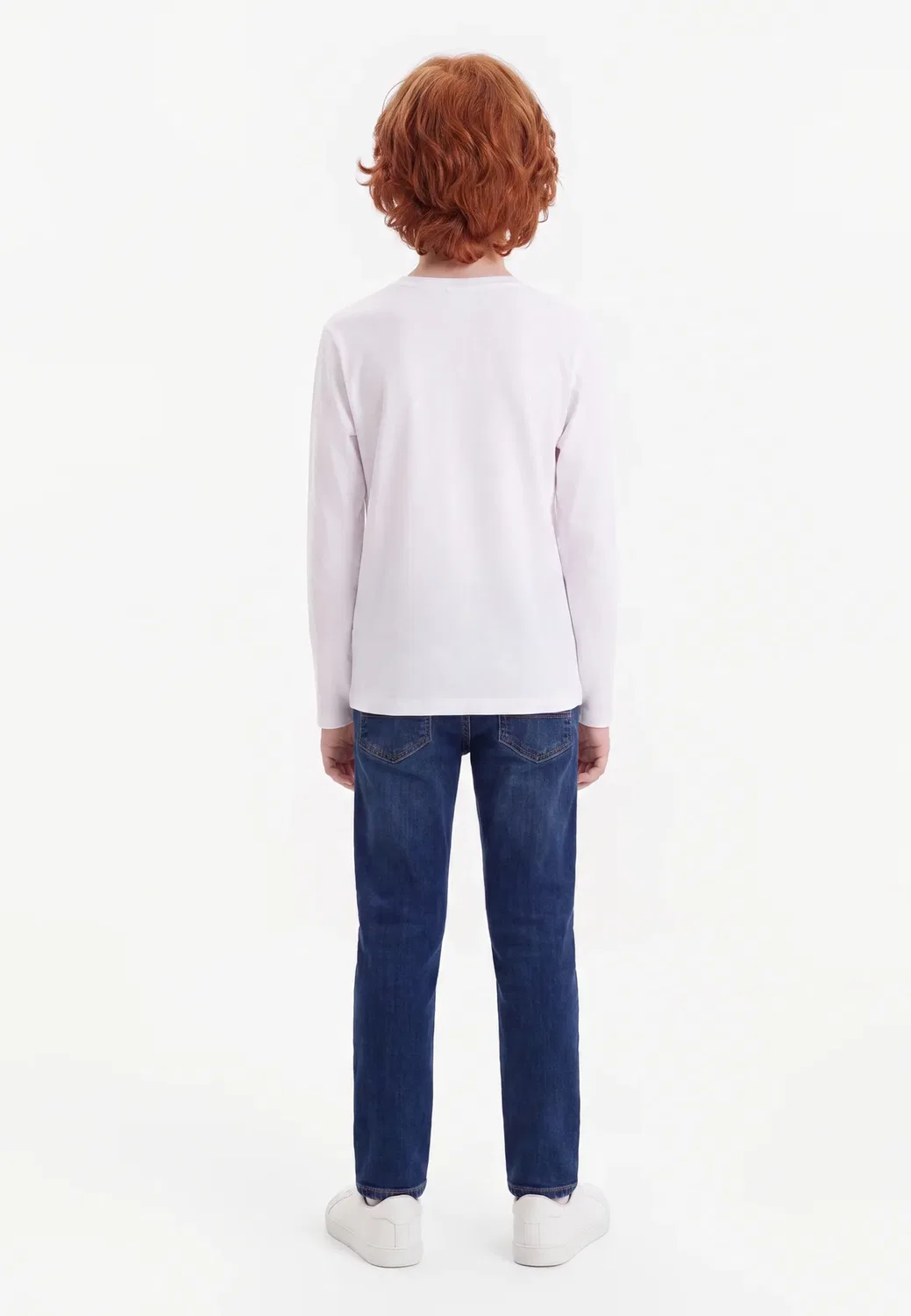 Футболка с длинными рукавами с логотипом Junior Guess, Pure White — фото 2