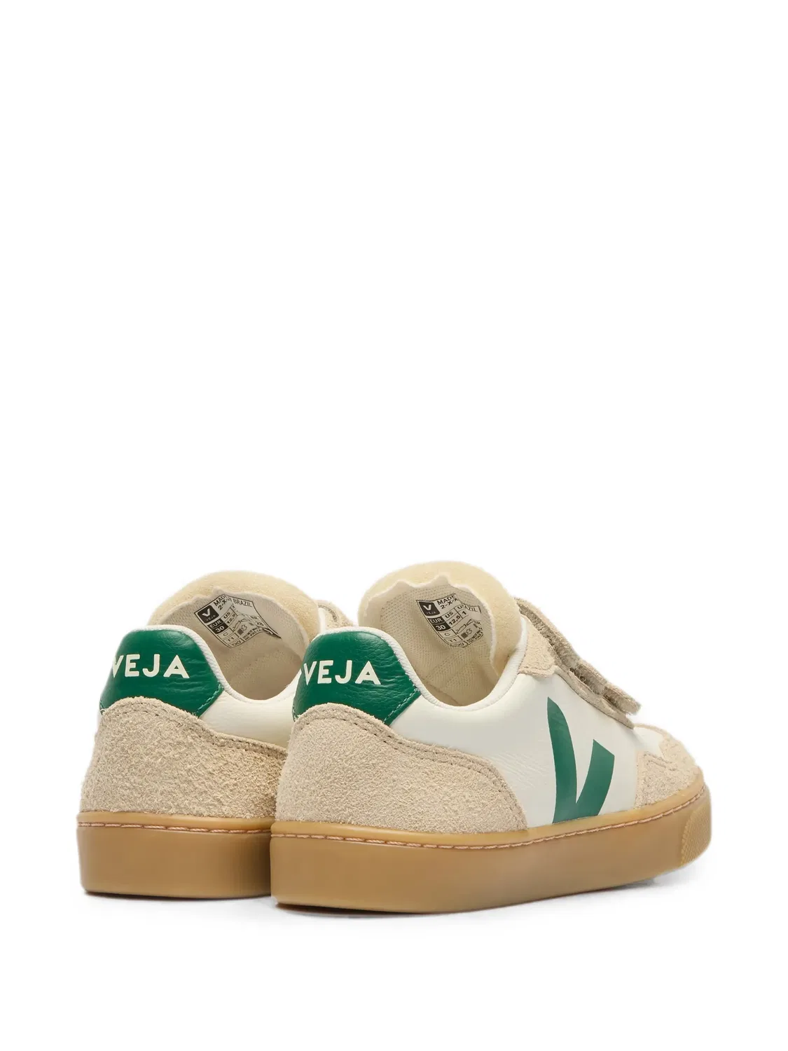 Кроссовки на липучках Veja Kids, нейтральные цвета — фото 3