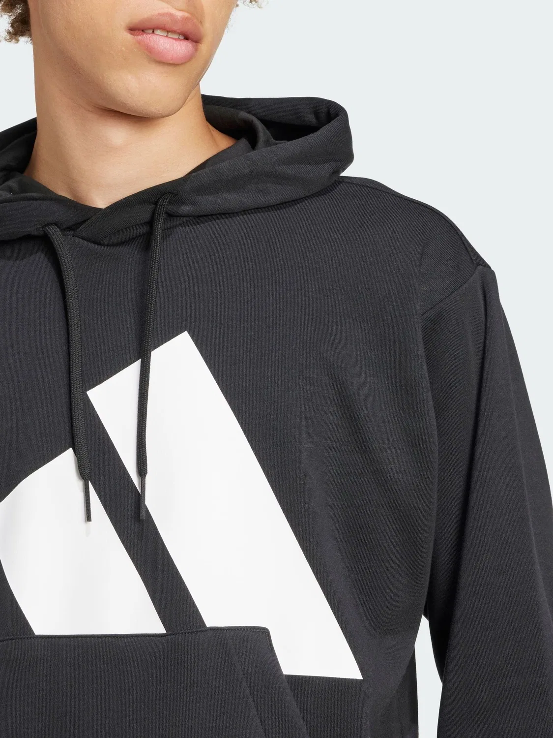 Худи из французского трикотажа, Essentials Big Logo adidas, черный — фото 4