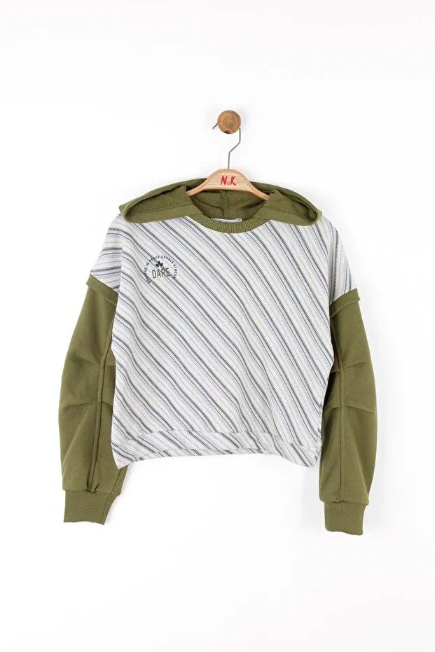 Детское худи для девочек с принтом Forest sweatshirt Generic Brands, Haki