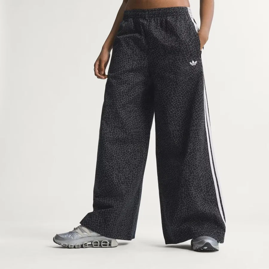 Джинсовые брюки свободного кроя Firebird Oversized AOP Denim, adidas, Черный