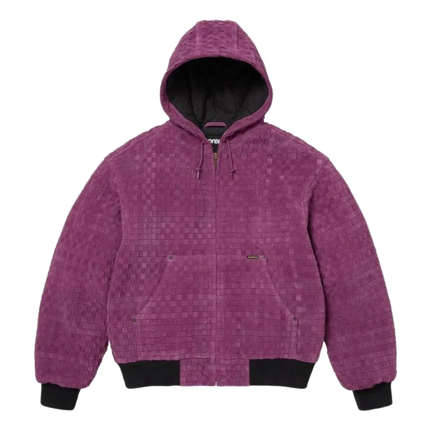 Мужская куртка FW26 Woven Suede Hooded Work Jacket 'Purple' Supreme, фиолетовый