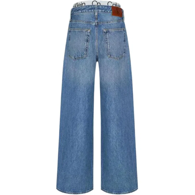 Женские джинсы с широкими штанинами 0ZG Denim Blue Calvin Klein, Denim Blue — фото 4