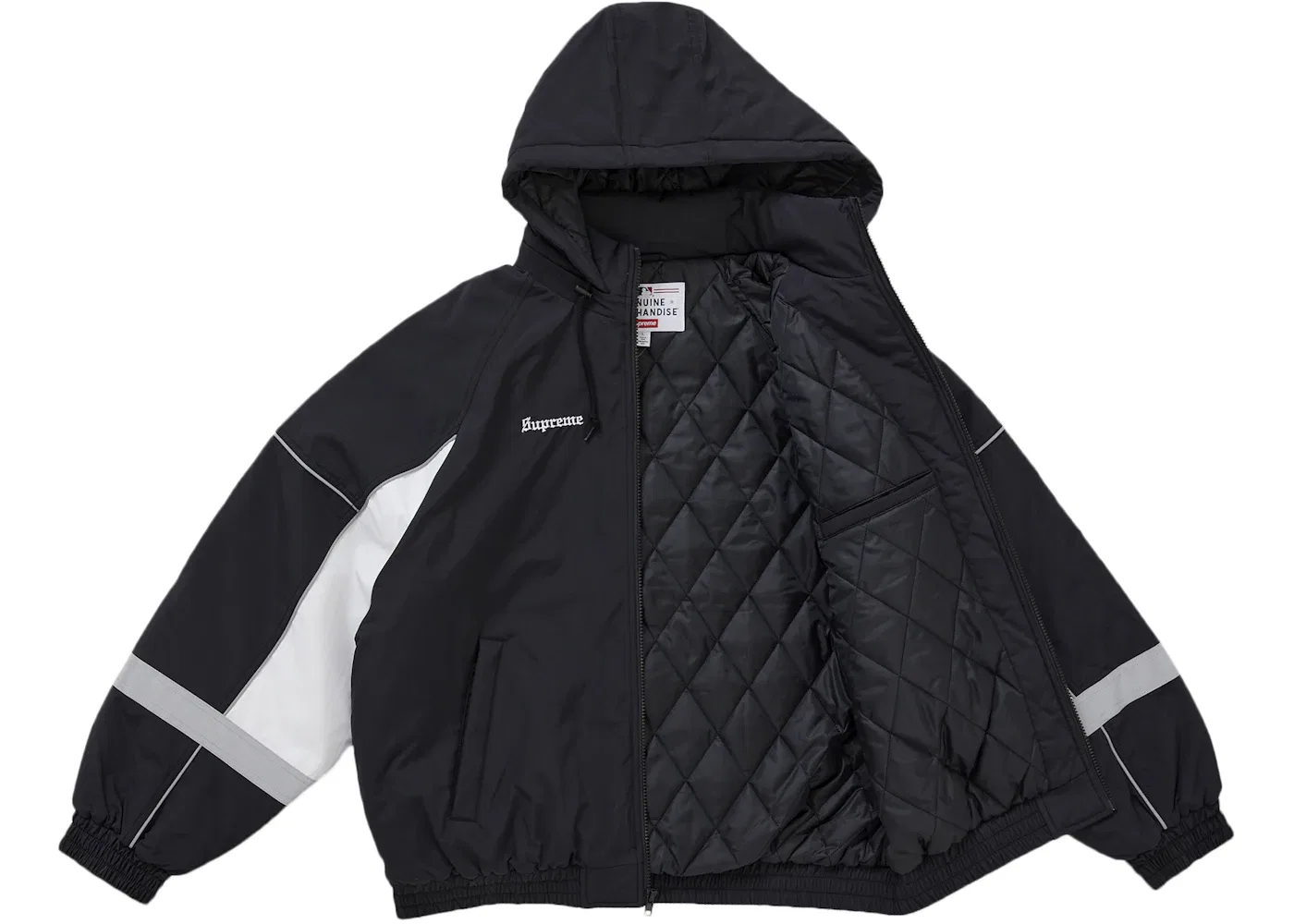Мужская куртка с принтом Supreme Chicago White Sox Stadium Jacket, Black — фото 2